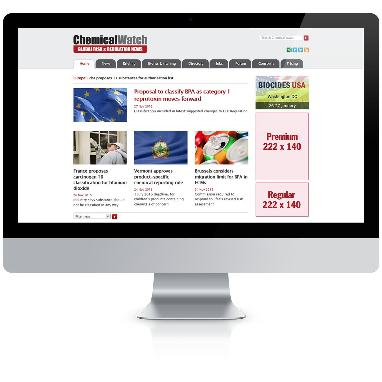 Banner Advertising With Chemical Watch Chemical Watch